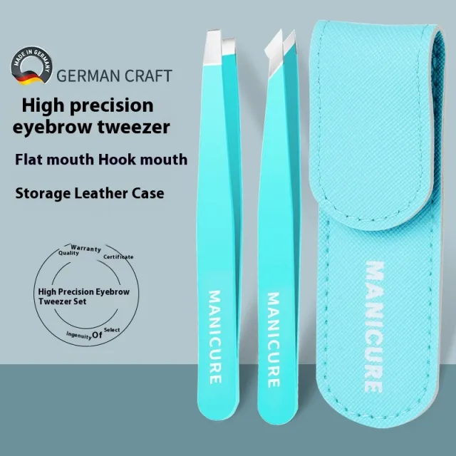 High Precision 96 Stainless Steel Eyebrow Trimming Nose Hair Clip Beard Pulling False Eyelash Tweezers Tool Blue Two Pieces Leather Suit - Shop at LoveMi