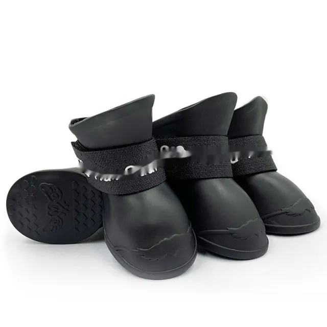 Creative Anti Slip Soft Soled Pet Rain Shoes Black - Shop at LoveMi