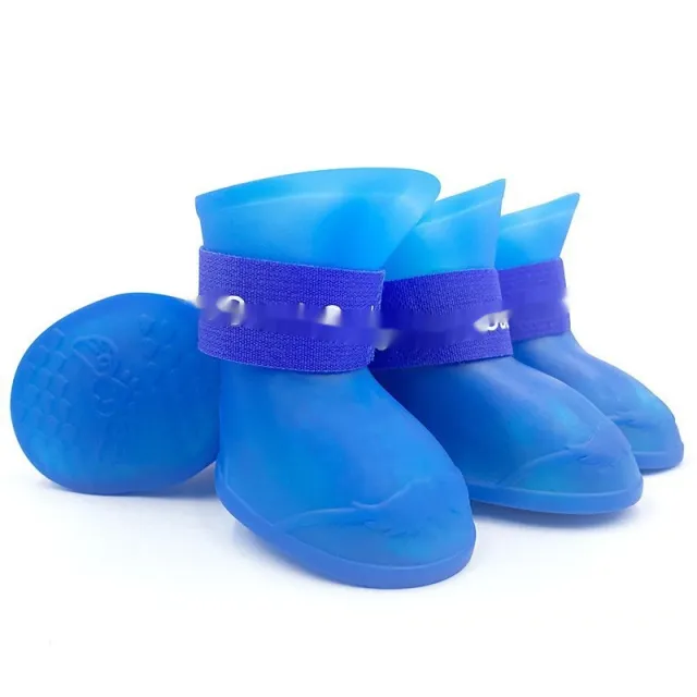 Creative Anti Slip Soft Soled Pet Rain Shoes Blue - Shop at LoveMi