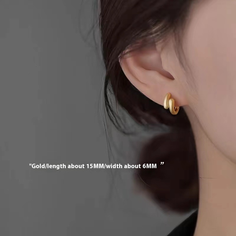 Frosted Ear Ring Gold