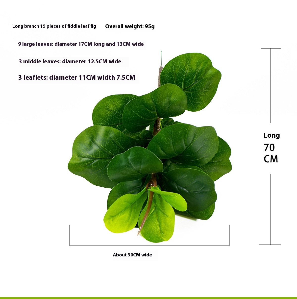 Title 10, Simulation Ficus Lyrata Bonsai Greenery Fake Tr...