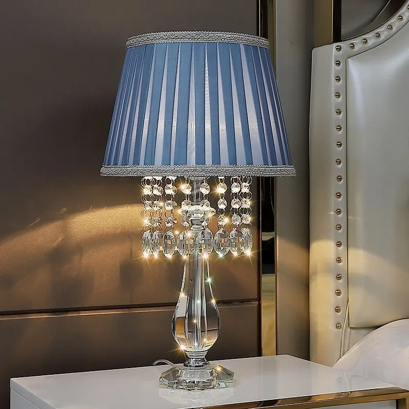 Fashionable Crystal Dimming Remote Control Desk Lamp