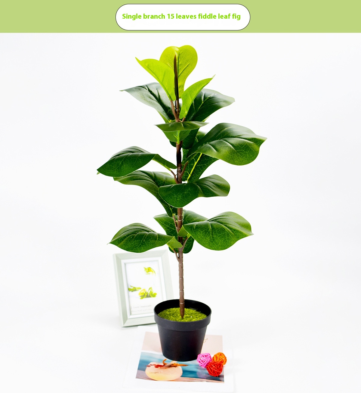 Title 21, Simulation Ficus Lyrata Bonsai Greenery Fake Tr...