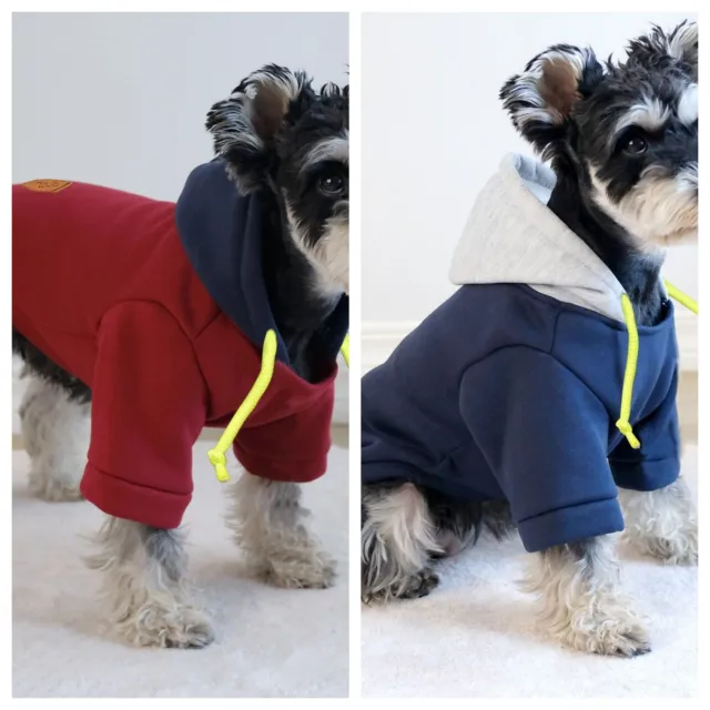 Pet Clothing Clothes Simple Hooded Pullover Contrast Color Suit - Shop at LoveMi