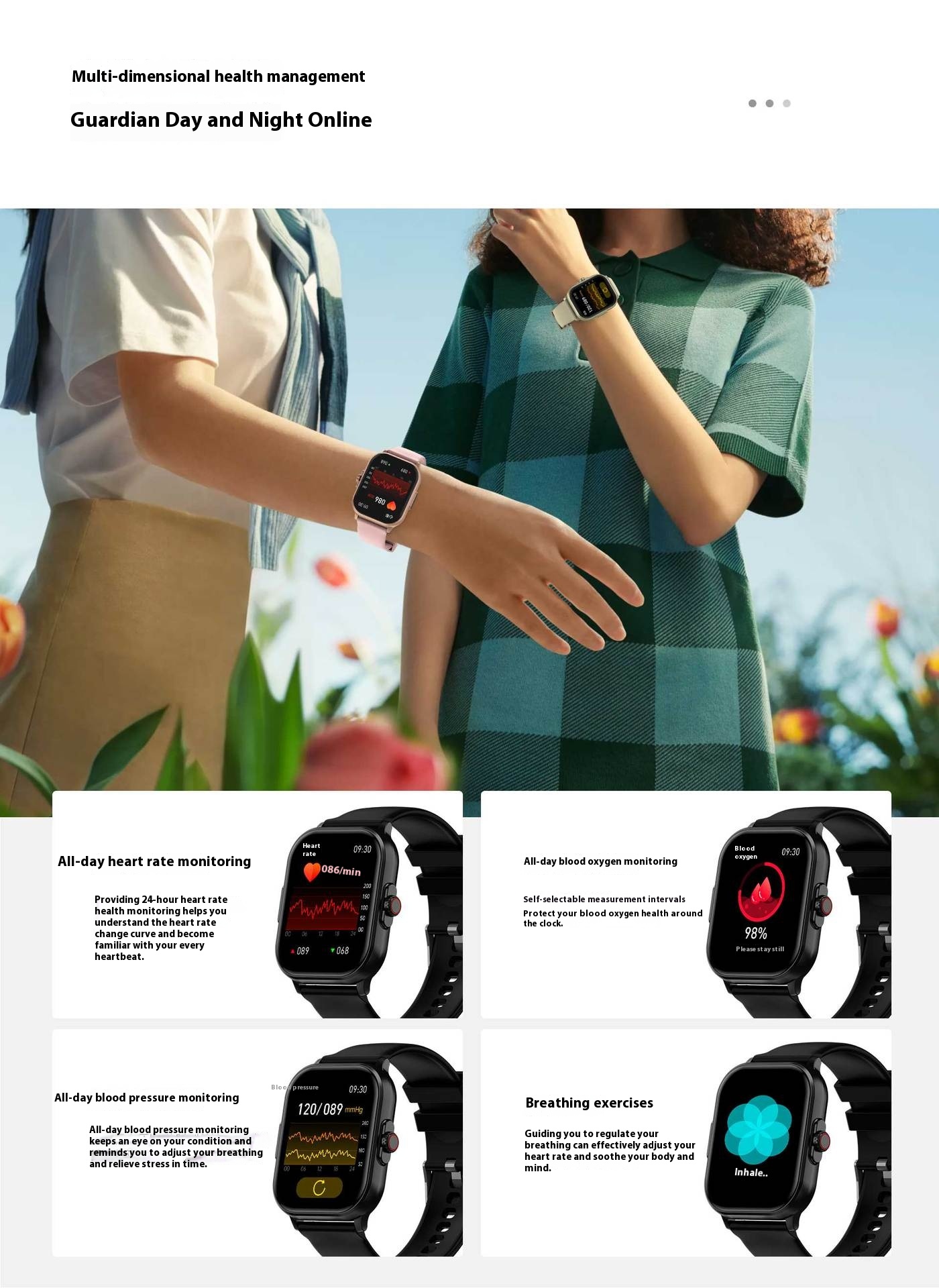 Title 6, E02 Multifunctionele Smartwatch met Bluetooth b...