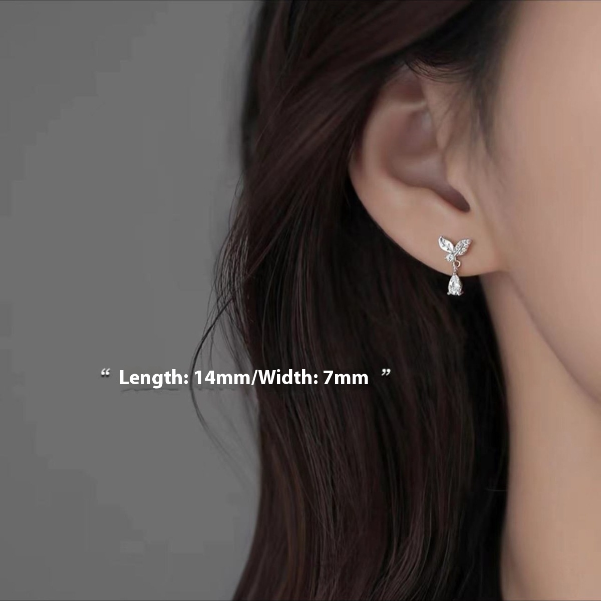 Leaves Water Drop Ear Studs