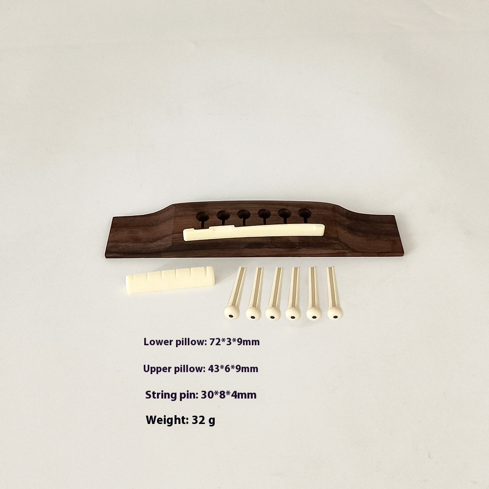 Title 1, Folk Guitar Bridge Code String Nail Nut Rosewood