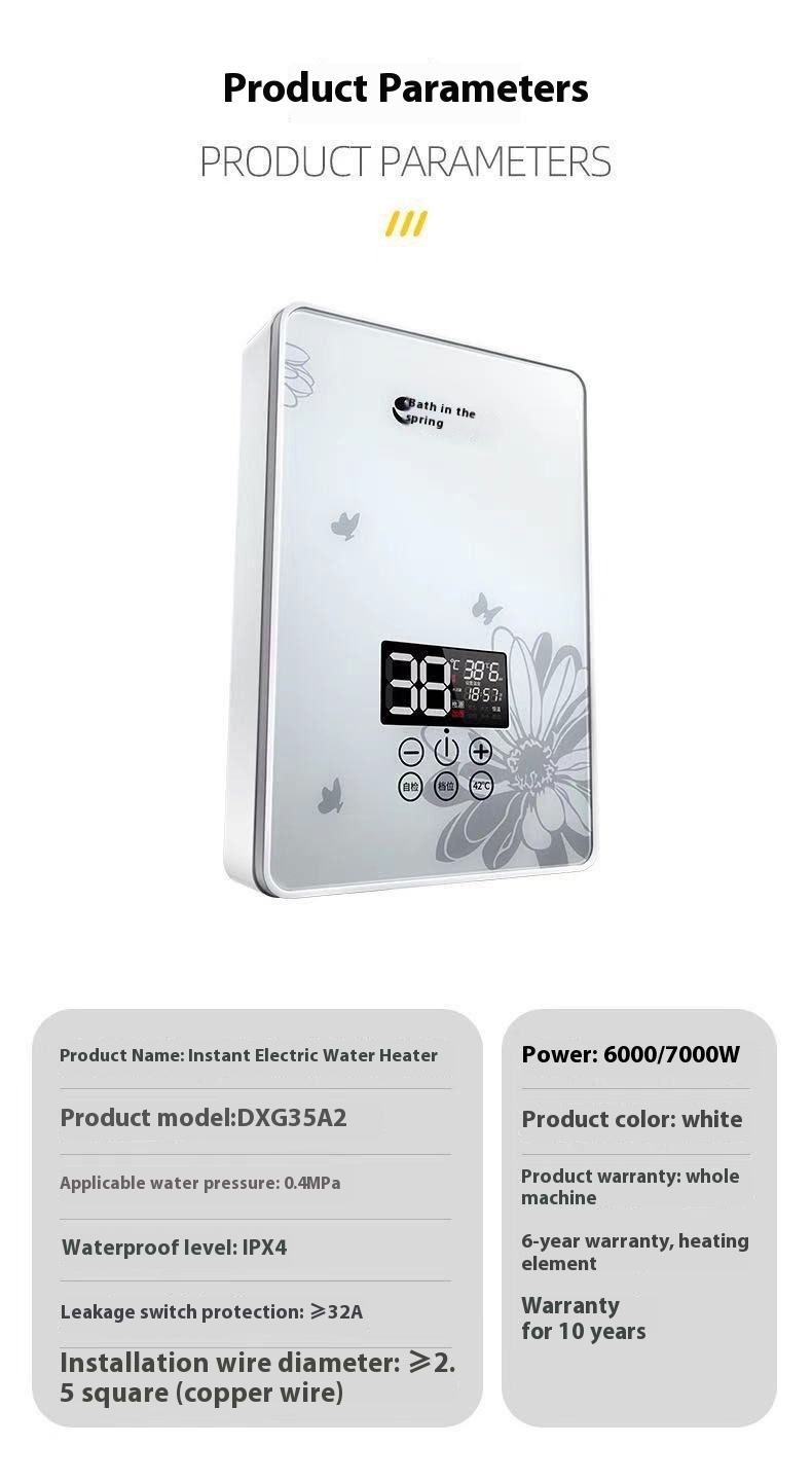 Title 6, 110V Instant Electric Water Heater Household Sm...