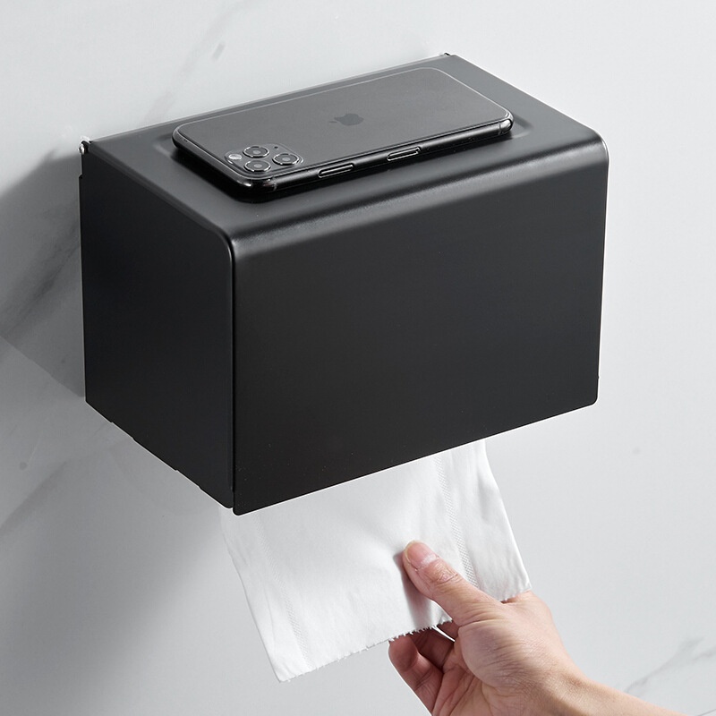 Black Regular Toilet Paper Box