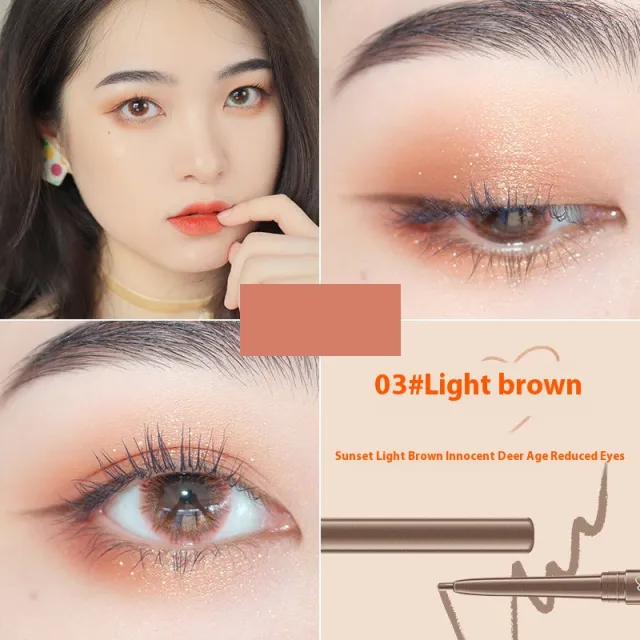 Heartbeats Color Eyeliner Ultra fine Waterproof Sweat proof Not Smudge Eye Shadow Pen Light Brown - Shop at LoveMi