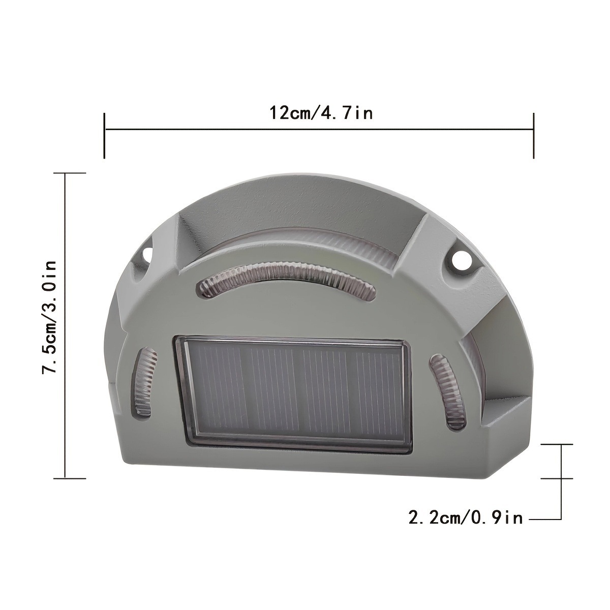 Title 1, Solar Deck Light Cast Aluminum Shell Garden Tra...