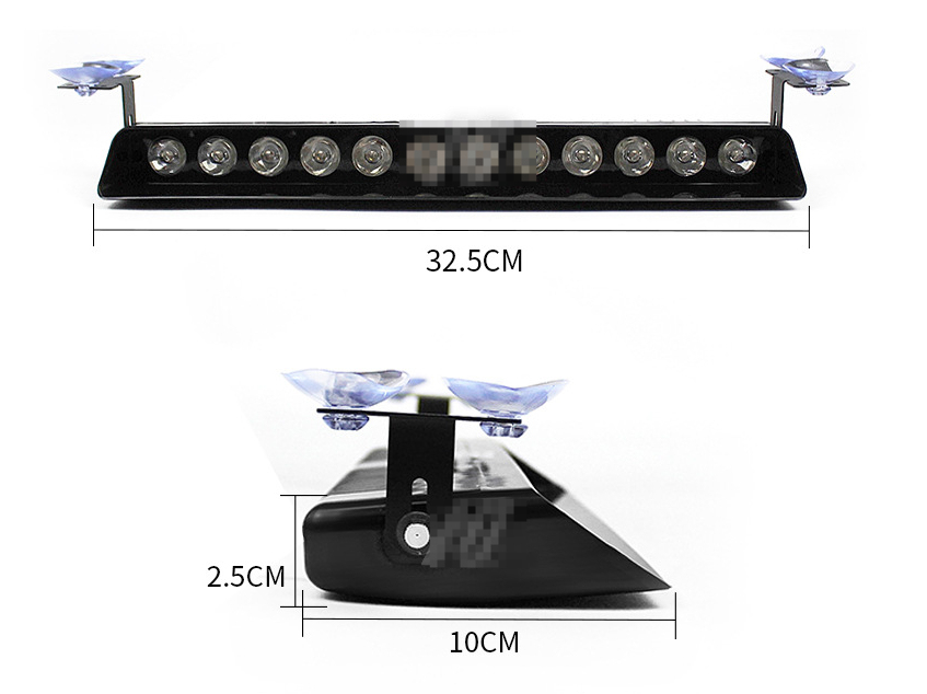 Title 1, Pala Universale per Auto con 12 LED ad Alta Pot...