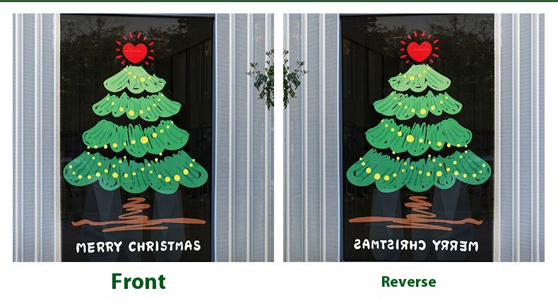 Title 2, Christmas Tree Glass Window Sticker