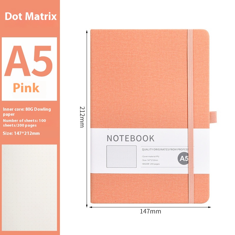 A5 Pink Dot Matrix