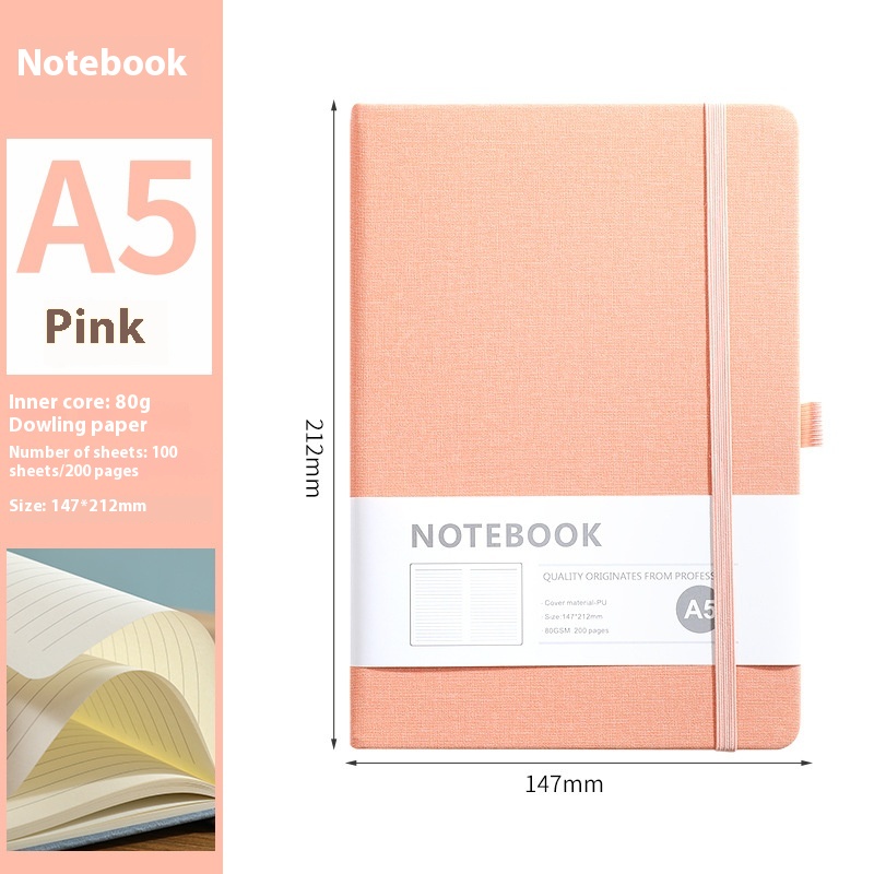 A5 Pink Horizontal Line