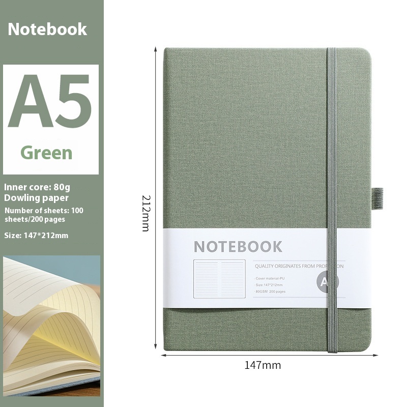 A5 Green Horizontal Line