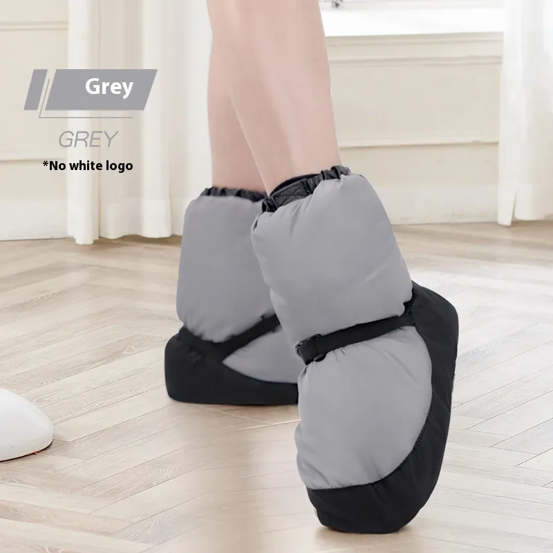 Winter Warm Ballet Shoes Female Practice Shoes - Grey