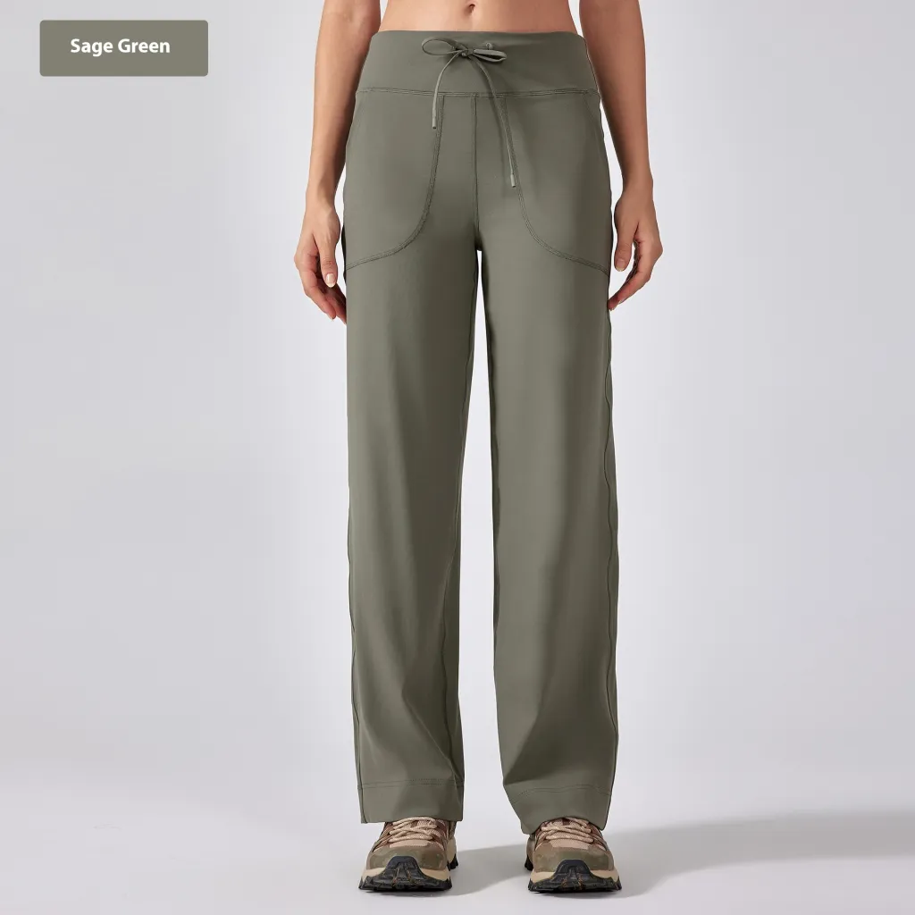 Fitness Yoga Women's Sports Casual Trousers - Sage Green New