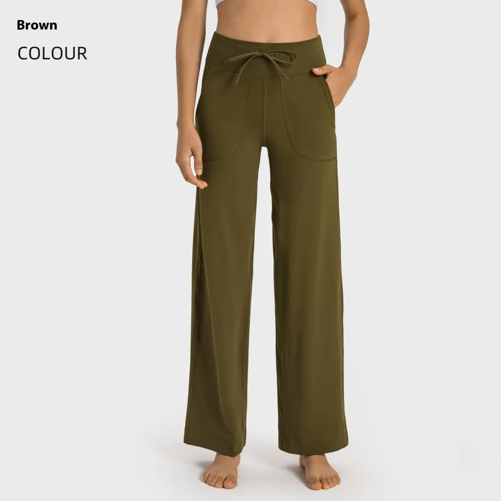 Fitness Yoga Women's Sports Casual Trousers - Tan