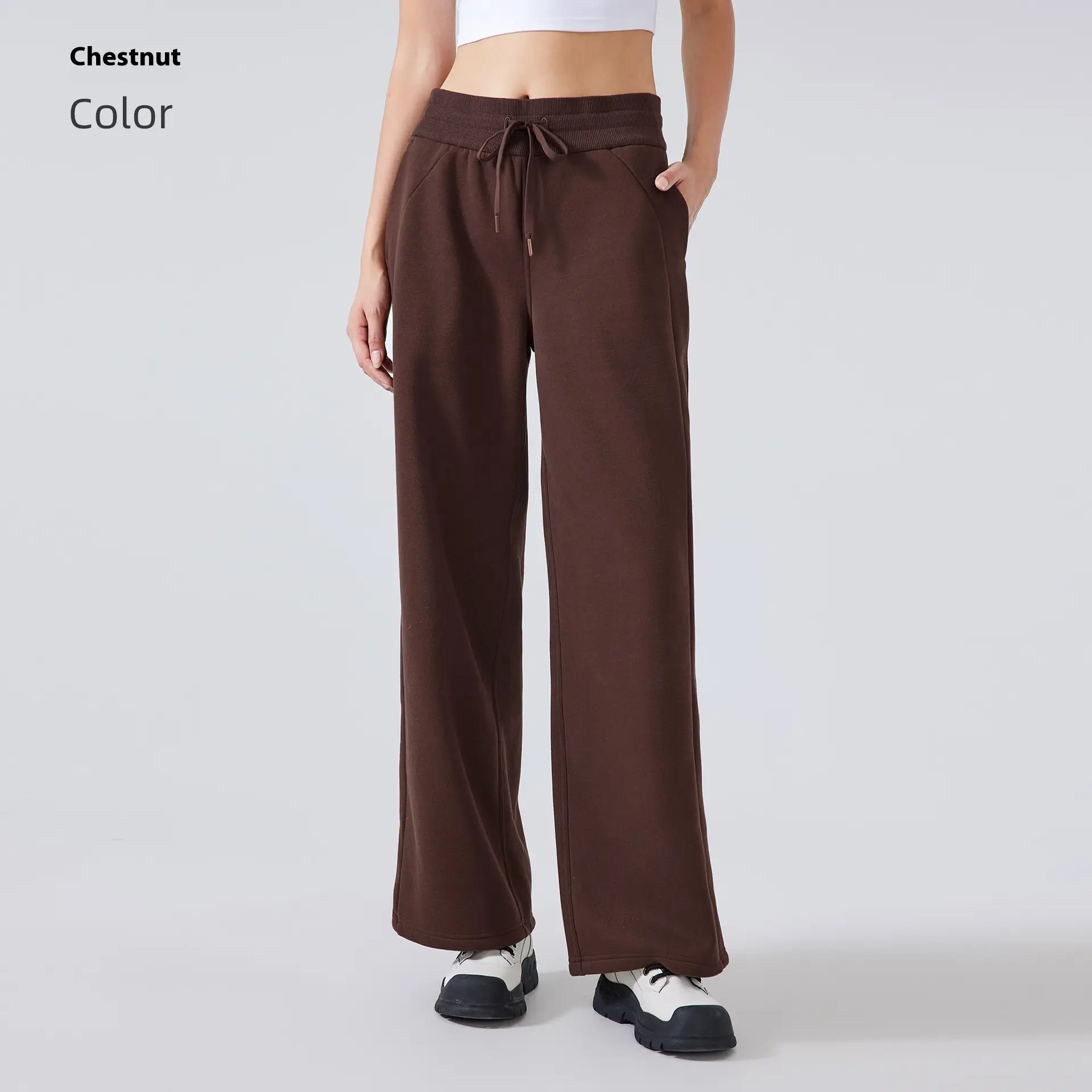 Fleece-lined Warm Fitness Track Sweatpants