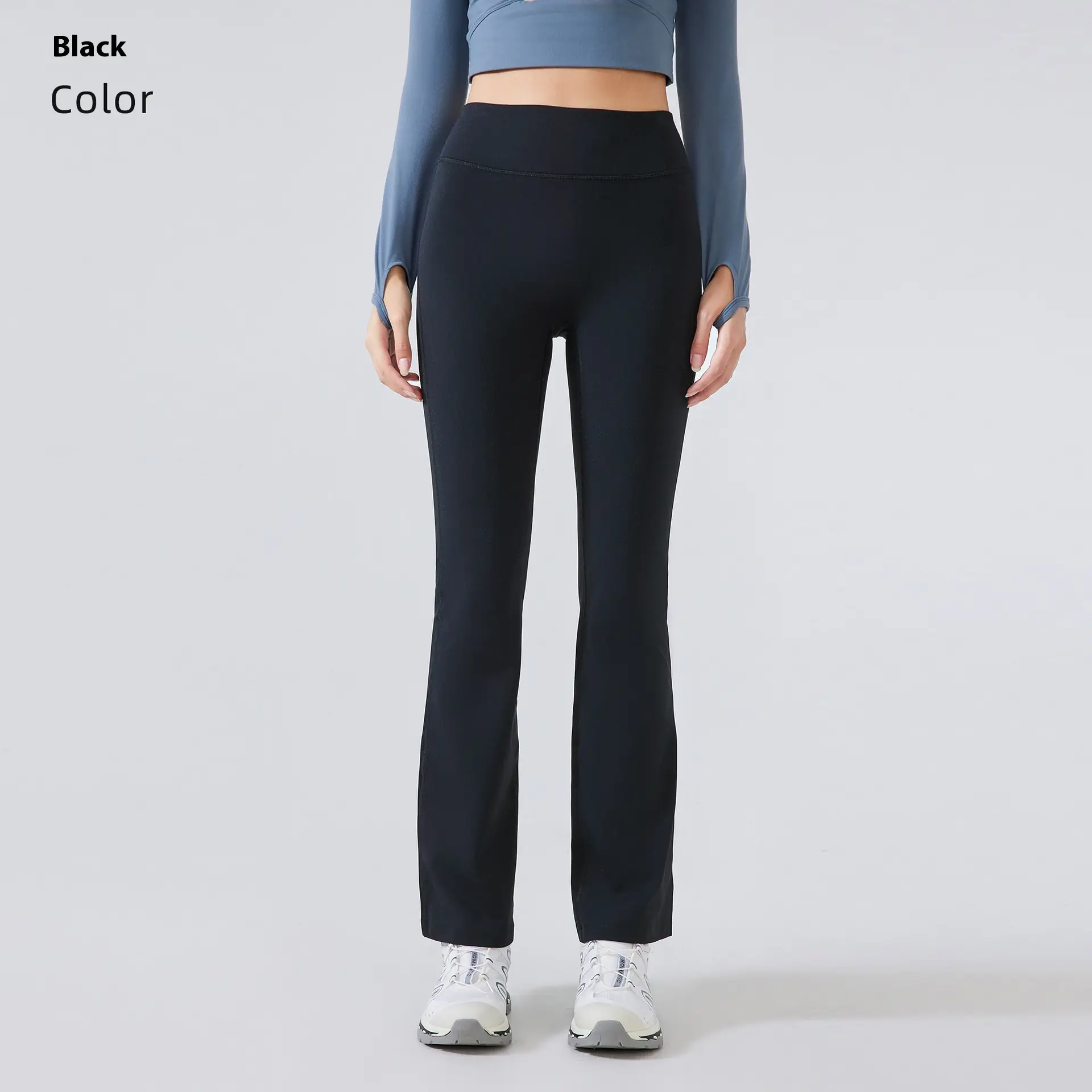 High Waist Yoga Women's Stretch Sports Bell-bottom Pants