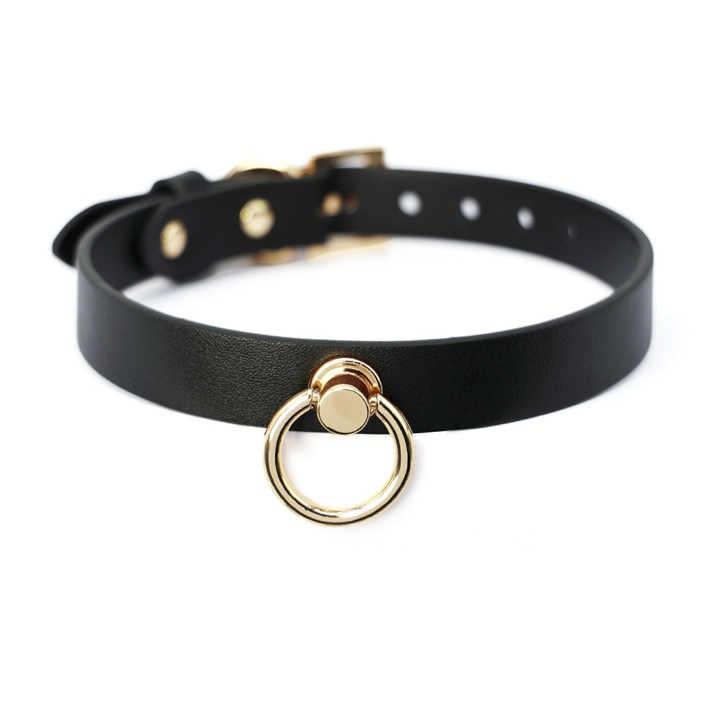 Cow Leather Collar Drag Chain