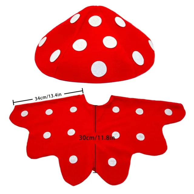 Spotted Mob Cap Cartoon Plush Beret Red Suit - Shop at LoveMi