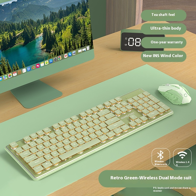 Retro Green Bluetooth Mouse