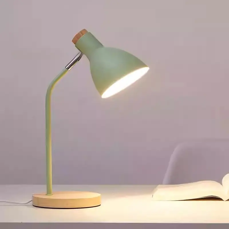 Simple Wooden Table Lamp Bedroom Bedside Night Light