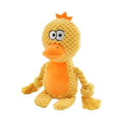 Pet Plush Sound Cotton Rope Toys Interactive Tug Of War Training Item Creative Dog Toy Pet Training Dog Supplies - Duck - View 1