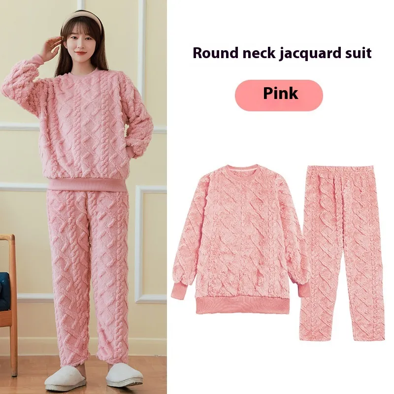 Men's And Women's Loose Homewear Suit - Pink