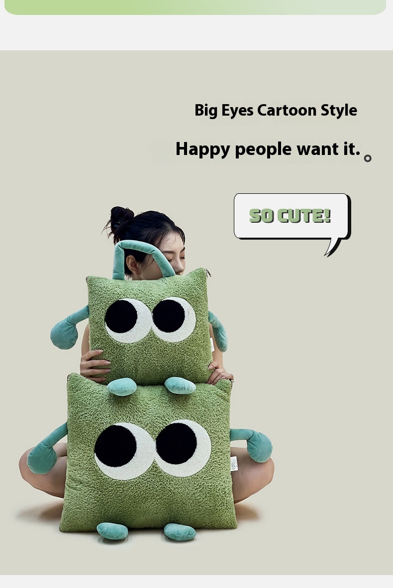 Title 3, Hand-carrying Thickened Fleece-lined Big Eyes P...