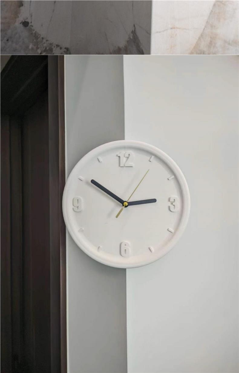 Title 5, Punch-free Internal Corner Wall Clock for Livin...