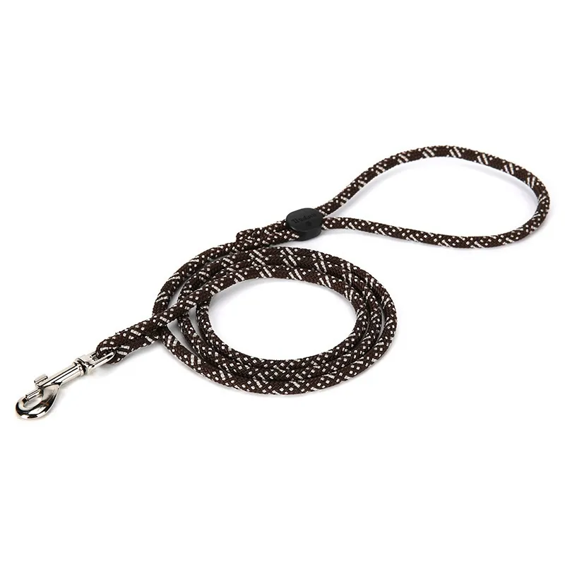 Colorful Color Sliding Adjustable Pet Leash - Brown