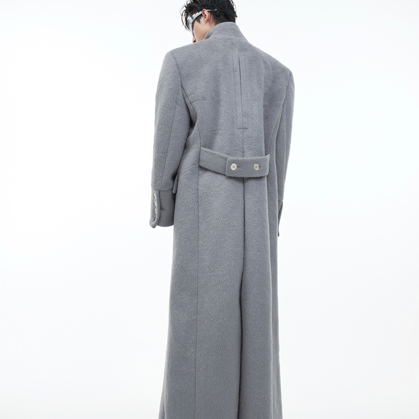 Stand Collar Profile Woolen Coat Heavy Long Below The Knee Woolen Coat - Image 6