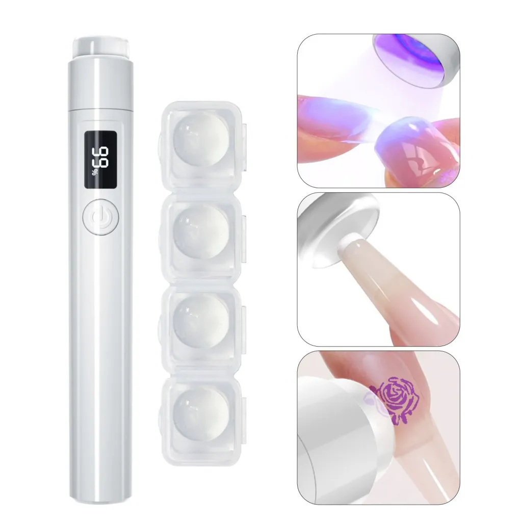Handheld Portable Manicure Word Bracket Stickers Wear Nail Tip Heating Lamp - Lamp To Store Electricity