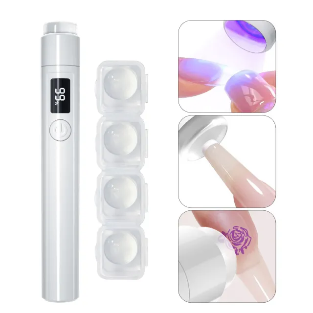 Handheld Portable Manicure Word Bracket Stickers Wear Nail Tip Heating Lamp Lamp To Store Electricity - Shop at LoveMi