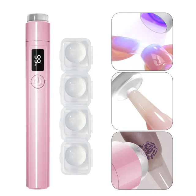 Handheld Portable Manicure Word Bracket Stickers Wear Nail Tip Heating Lamp Word Lamp Powder - Shop at LoveMi