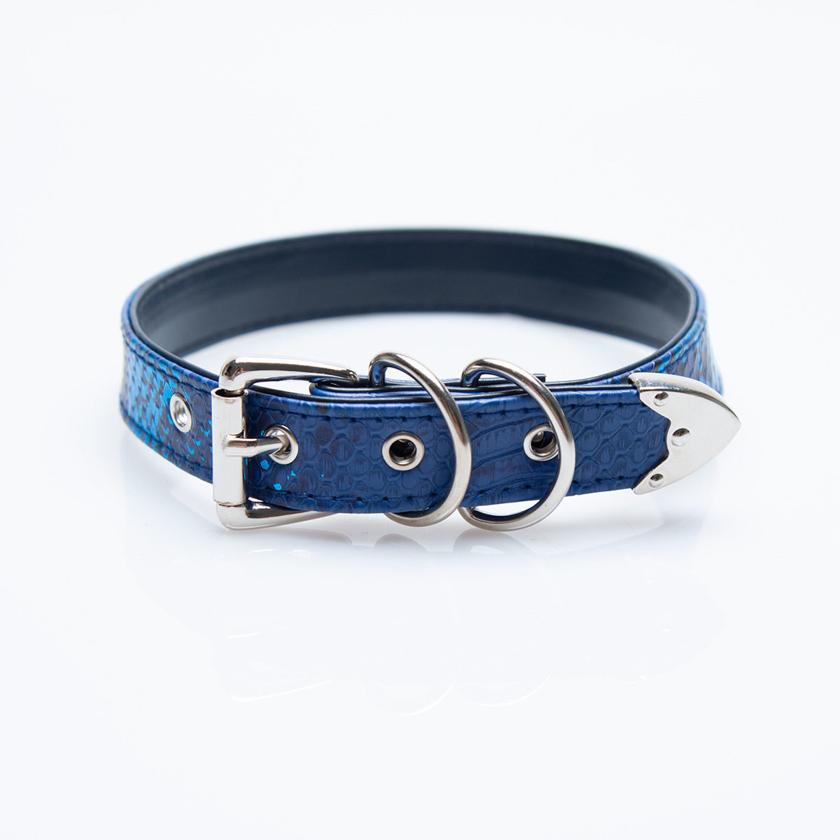 Blue Serpentine Silver Buckle