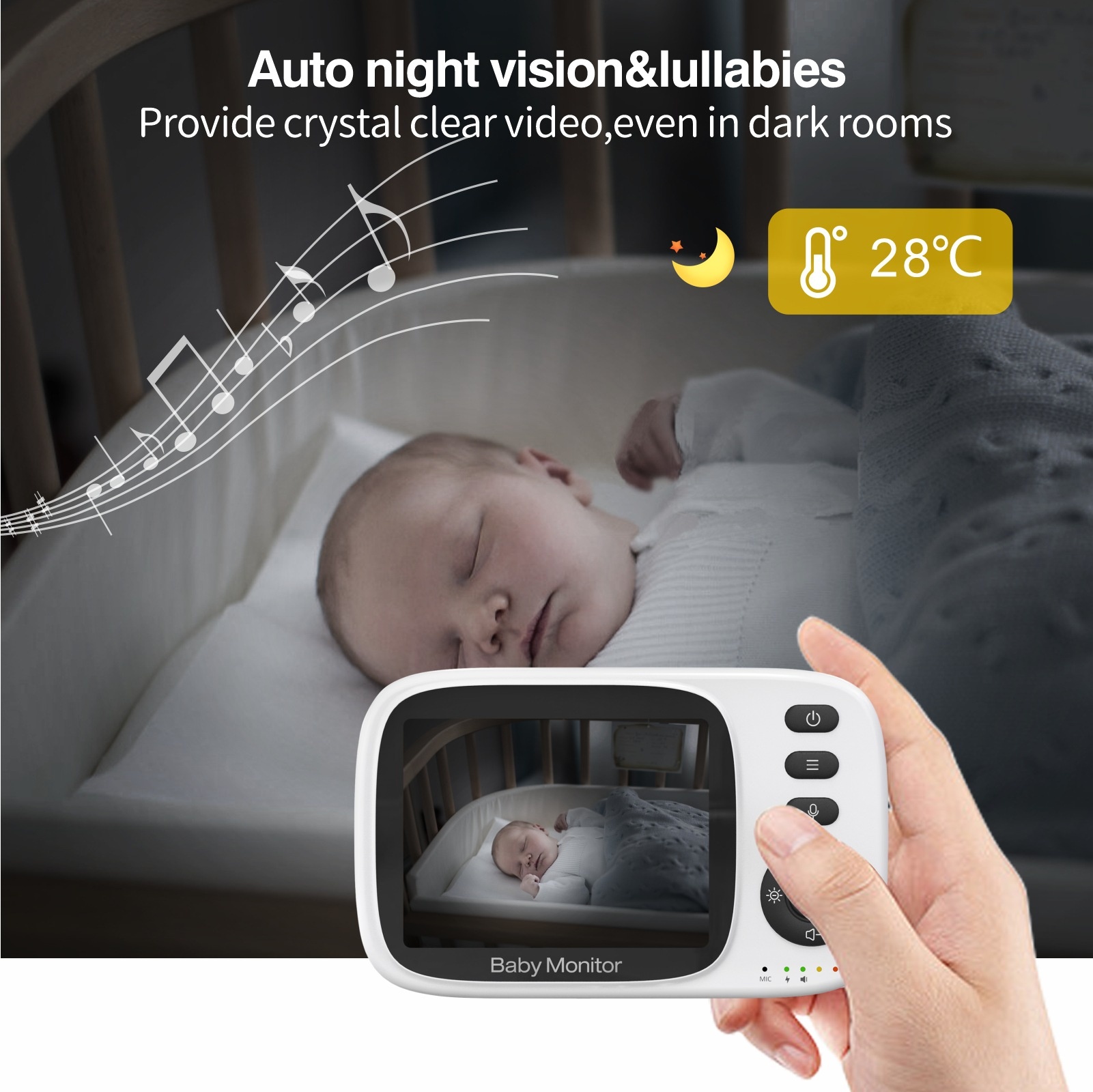 Title 1, Babyfoon met voice intercom voor gemoedsrust. B...