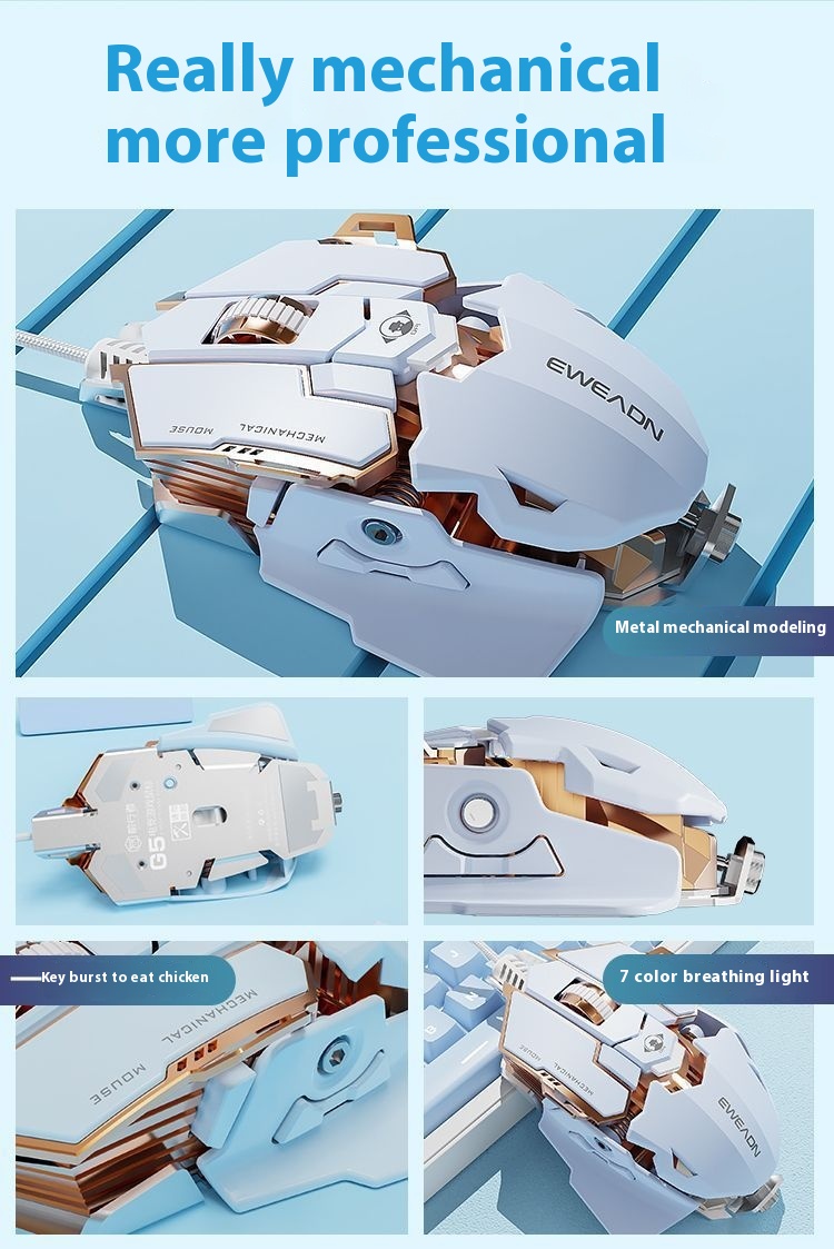 Title 14, Prewalker G5 E-sports Games Wired Mechanical Mouse