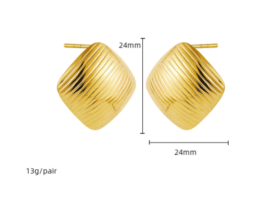 Earrings Chubby Cross X-shaped Stud Earrings Simple Earrings