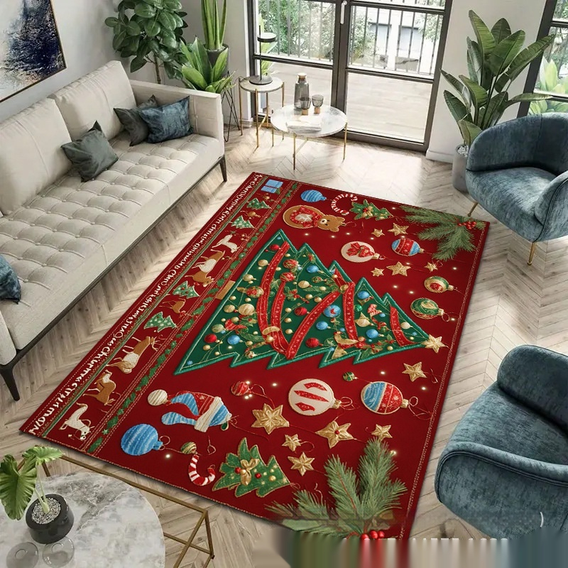 Title 2, Christmas Carpet Home Living Room Sofa And Tea ...