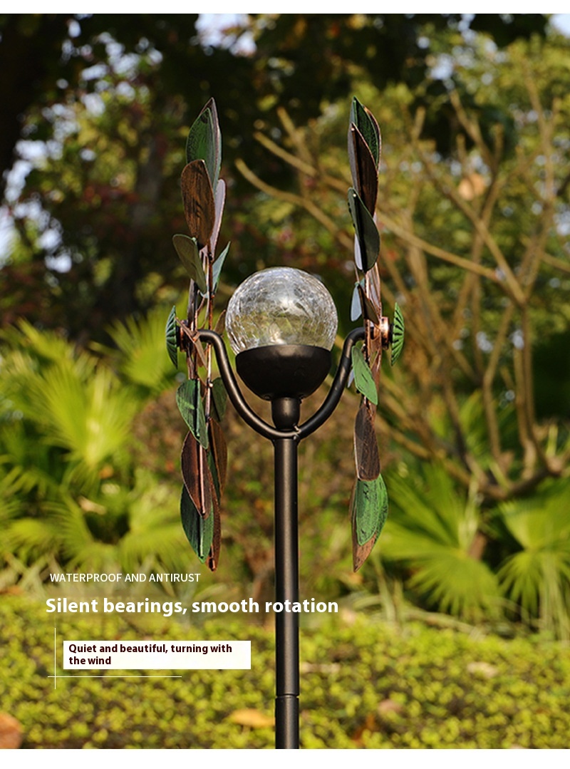 Title 6, Outdoor Solar Light-emitting Windmill Garden La...