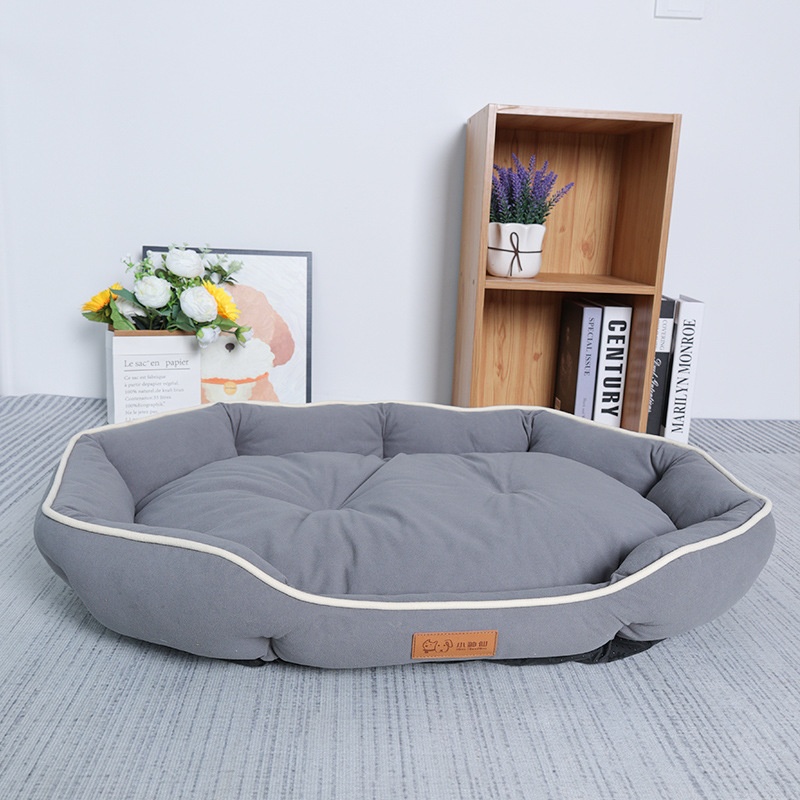 Gray Oval Suede Nest