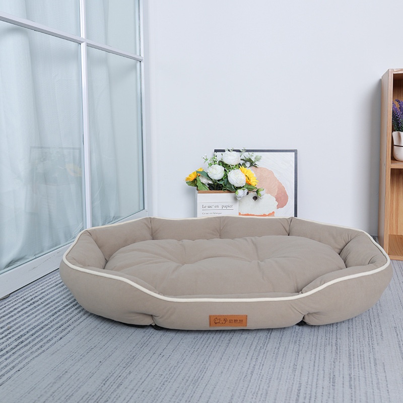 Beige Oval Suede Nest