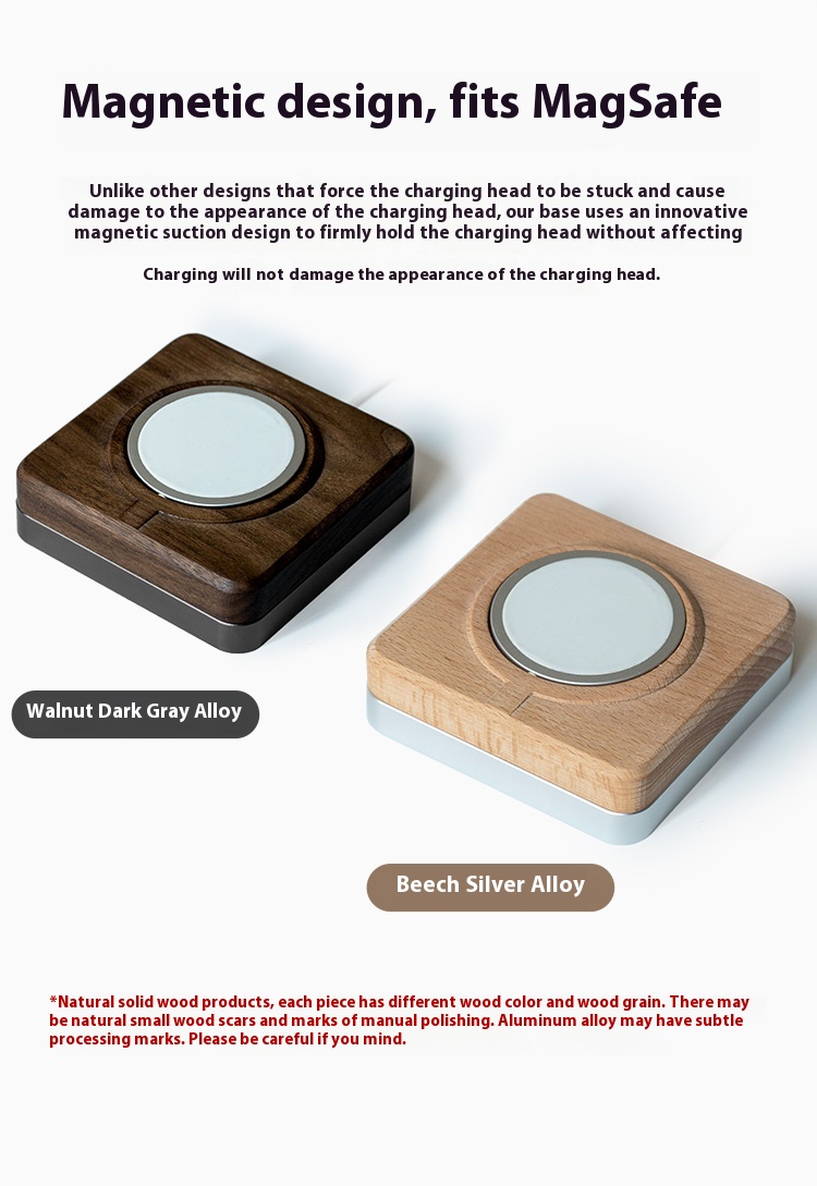 Title 2, Magsafe Bracket 15pro Wireless Charging Wooden ...