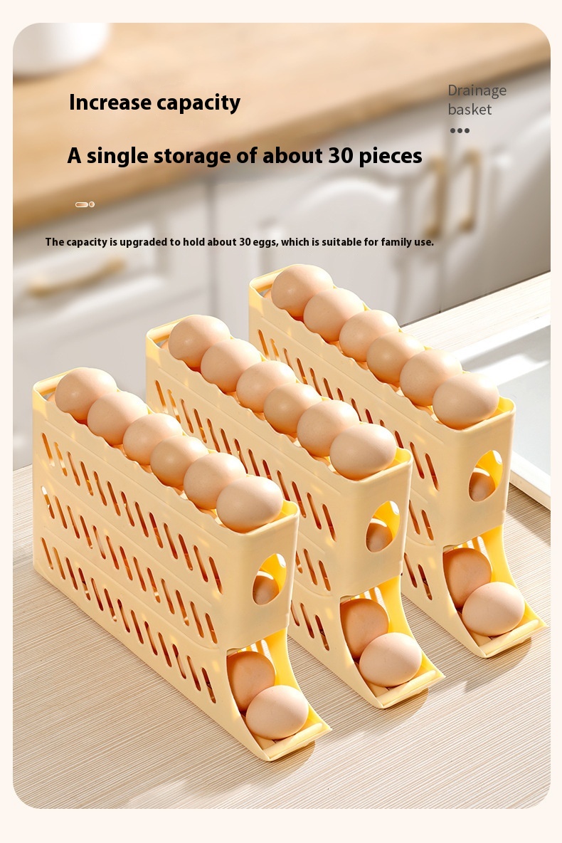 Title 4, Egg Storage Box Refrigerator Side Door Food Gra...