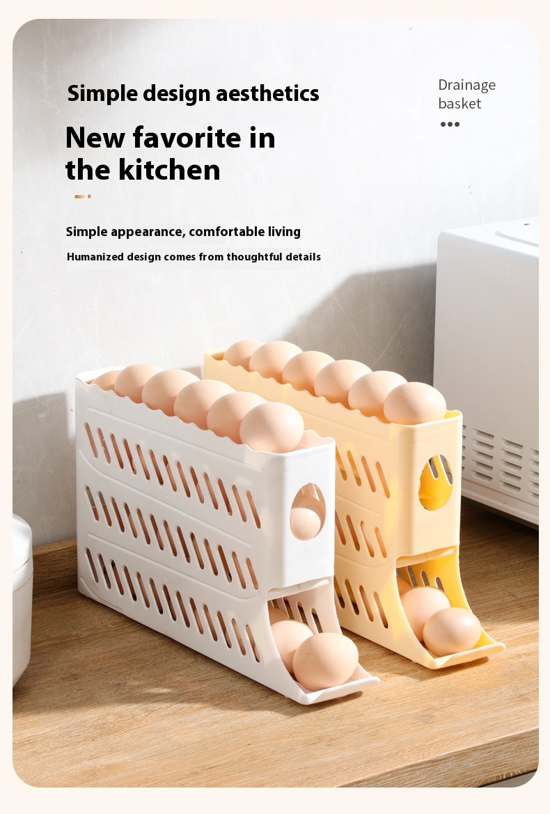 Title 6, Egg Storage Box Refrigerator Side Door Food Gra...