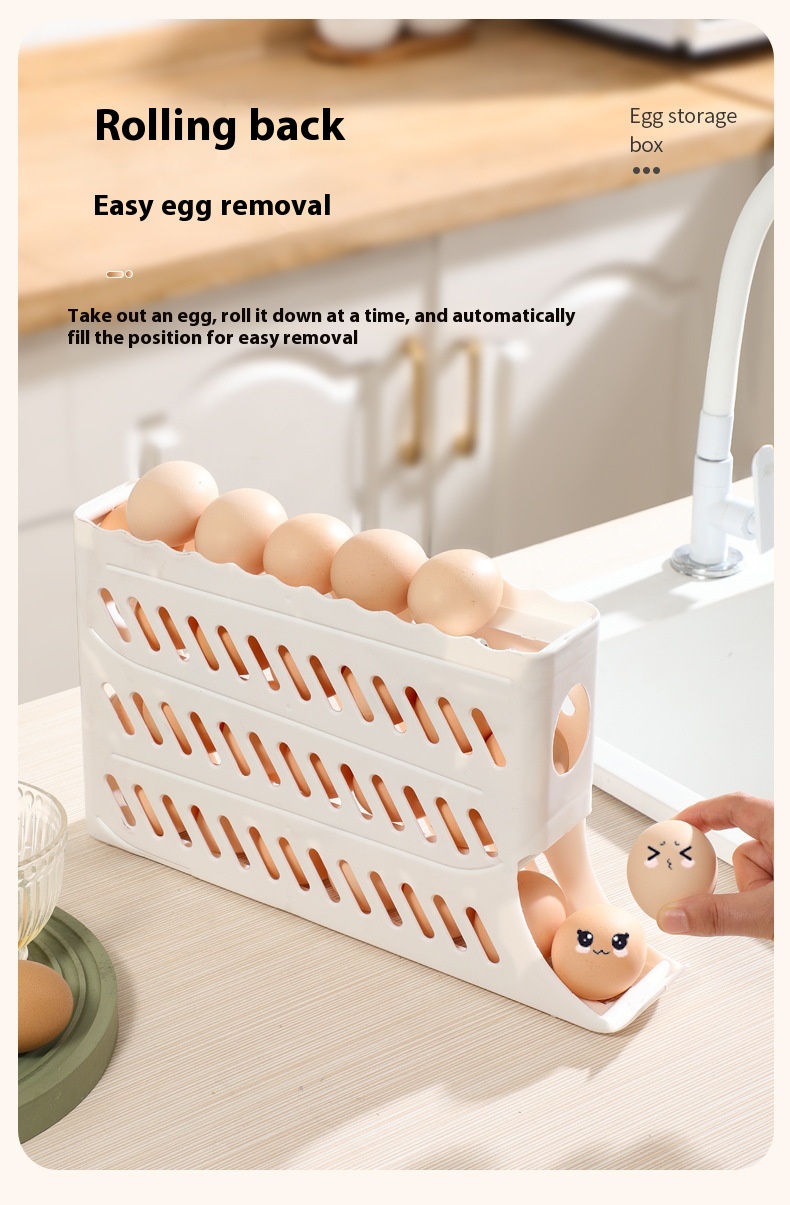 Title 10, Egg Storage Box Refrigerator Side Door Food Gra...